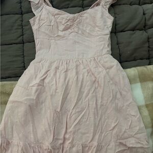 Hollister Light Pink Smocked Top